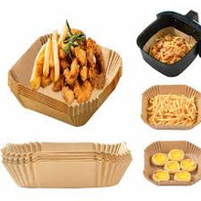 Заредете изображение във визуализатора на галерията – Хартиена тава за Еър Фрайър квадрат 20/20см - 50бр