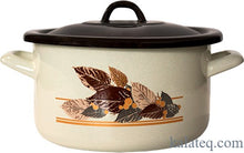 Заредете изображение във визуализатора на галерията – Тенджера емайлирана 3.6л плитка - Домашни потреби "Калатея"