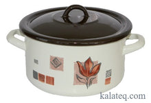 Заредете изображение във визуализатора на галерията – Тенджера емайлирана 5.7л плитка - Домашни потреби "Калатея"