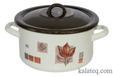 Заредете изображение във визуализатора на галерията – Тенджера емайлирана 3.6л плитка - Домашни потреби "Калатея"