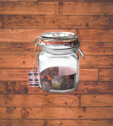 Буркан за подправки с клипс закопчаване 1л - Домашни потреби "Калатея"