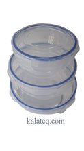 Заредете изображение във визуализатора на галерията – Кутии за храна пластмаса кръгли плитки 3ка - Домашни потреби &quot;Калатея&quot;
