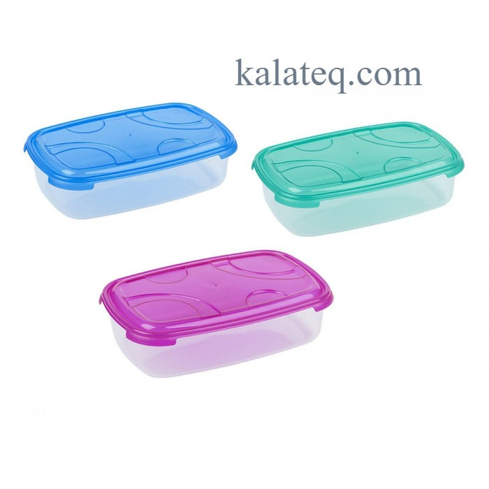 Кутия пластмаса с цветен капак Фриго 1л - Домашни потреби 