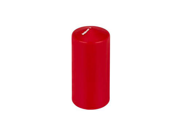 Червена свещ цилиндър - 10см