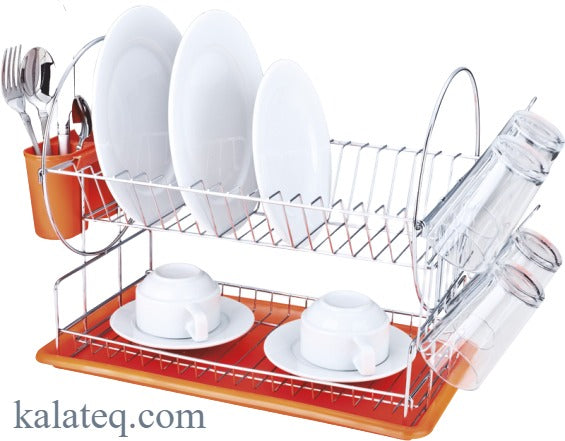 Сушилник за чинии с  оранжева табла - Домашни потреби 