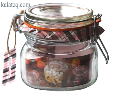 Буркан за подправки с клипс закопчаване 0.5л - Домашни потреби "Калатея"